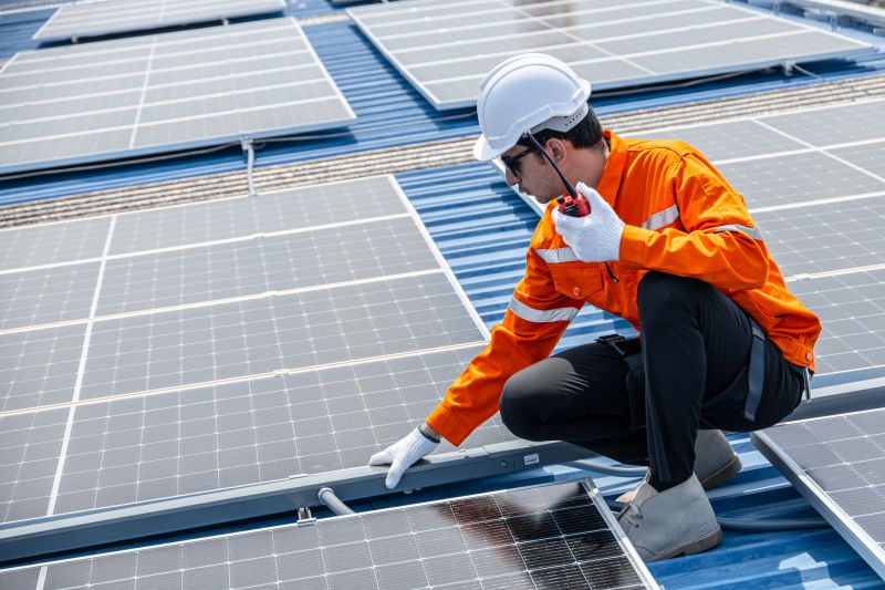 Cleaning solar panels with specialized equipment